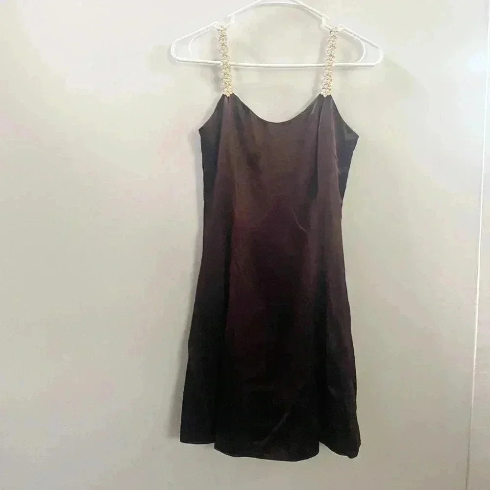 Jessica McClintock‎ Gunne Sax satin mini dress small
